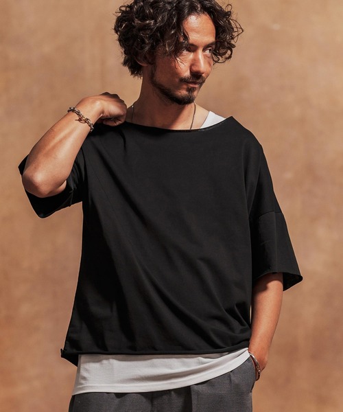「Jih Nunc」 半袖Tシャツ S ブラック メンズ_画像7