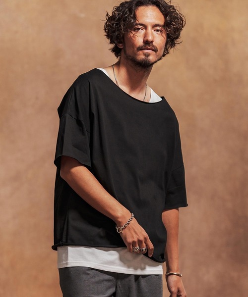 「Jih Nunc」 半袖Tシャツ S ブラック メンズ_画像9