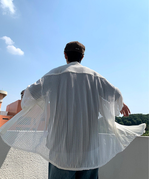 「neos」 半袖シャツ X-LARGE ホワイト メンズ_画像4