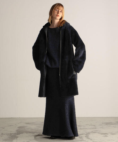 「BACCA」 ロングスカート 34 ネイビー レディース_画像8