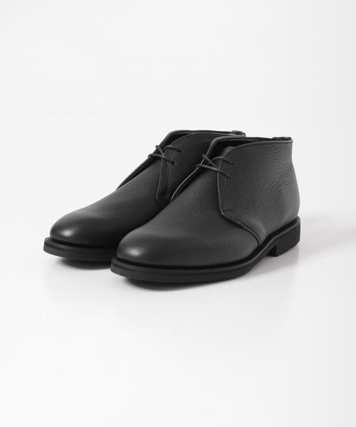 SANDERS ブラック厚底シューズ SANDERS（サンダース）Female Plain Toe Shoe Rubber Sole（レディース