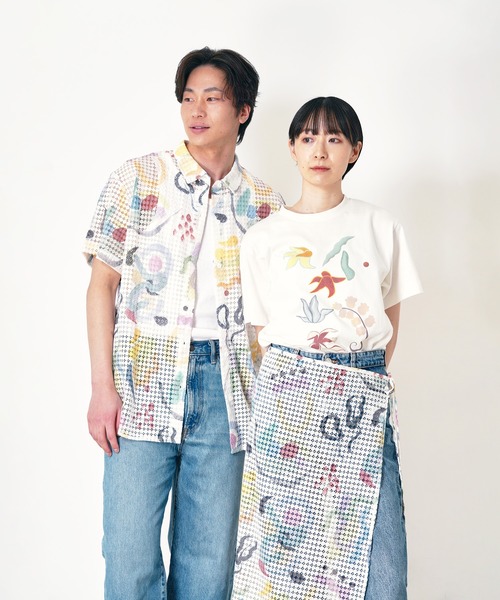 ブラウス シャツ 半袖 “SEA” Kana Akiyama カットワークレースシャツ 
