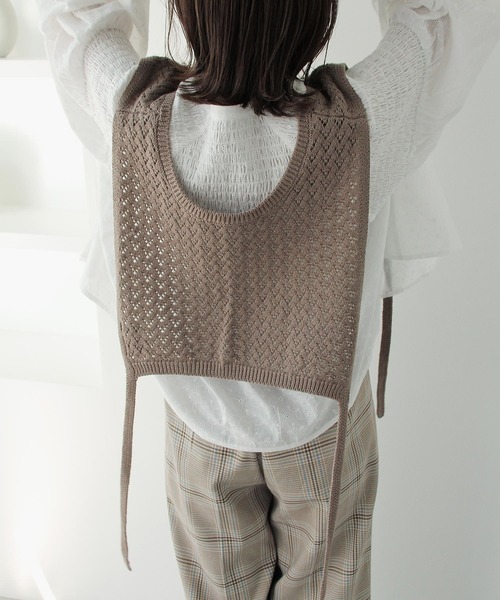 「Crisp」 ノースリーブニット FREE アイボリー レディース_画像4