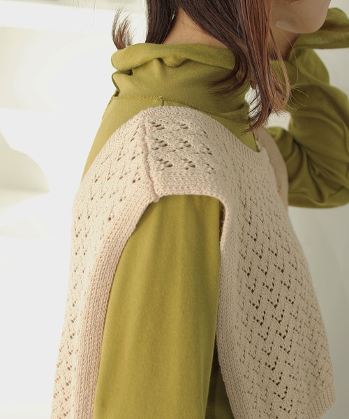 「Crisp」 ノースリーブニット FREE アイボリー レディース_画像7