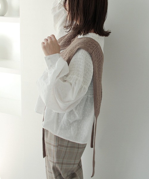 「Crisp」 ノースリーブニット FREE アイボリー レディース_画像8