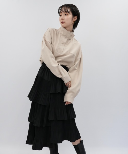 「Uenui」 「Grace＆Chili」長袖カットソー FREE ベージュ レディース_画像8