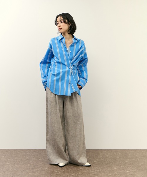 ADAM ET ROPE'（アダムエロペ） パンツ リネンタックパンツ レディース