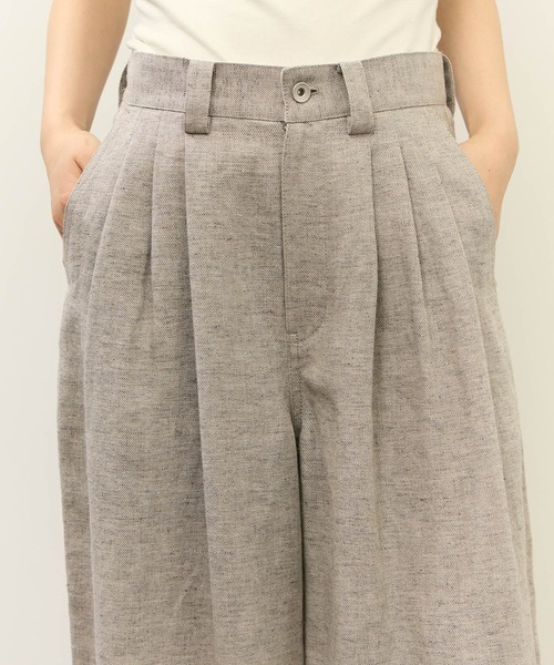 ADAM ET ROPE'（アダムエロペ） パンツ リネンタックパンツ レディース