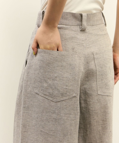 ADAM ET ROPE'（アダムエロペ） パンツ リネンタックパンツ レディース