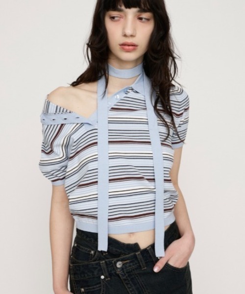 SLY（スライ） ポロシャツ ポロ HG KNIT POLO TOPS ハイゲージ