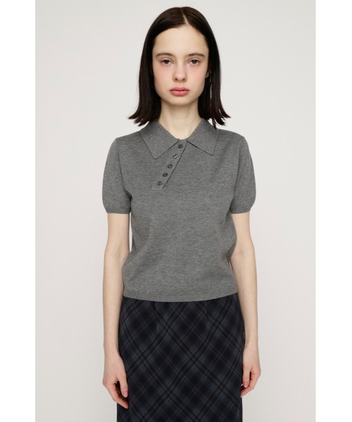 SLY（スライ） ポロシャツ ポロ HG KNIT POLO TOPS ハイゲージ