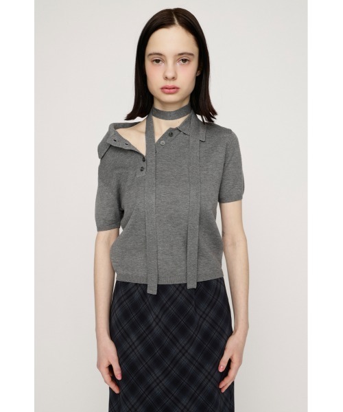 SLY（スライ） ポロシャツ ポロ HG KNIT POLO TOPS ハイゲージ