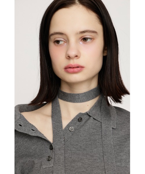 SLY（スライ） ポロシャツ ポロ HG KNIT POLO TOPS ハイゲージ