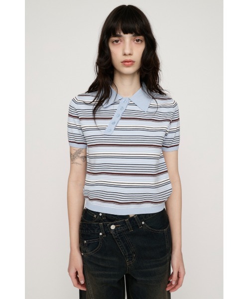SLY（スライ） ポロシャツ ポロ HG KNIT POLO TOPS ハイゲージ