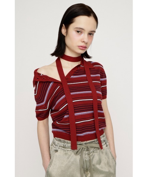 HG KNIT POLO トップス　sly ハイゲージニットポロトップス SLY（スライ） ポロシャツ ポロ HG KNIT POLO TOPS ハイゲージ
