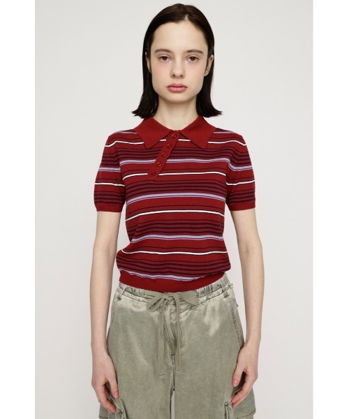 SLY（スライ） ポロシャツ ポロ HG KNIT POLO TOPS ハイゲージ