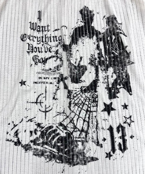 「XU」 「TheHands」長袖カットソー ONE SIZE ホワイト レディース_画像7