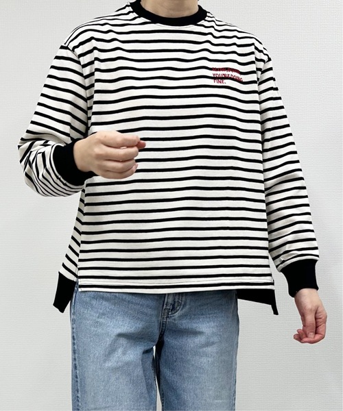 vent blanc（ヴァンブラン） tシャツ 天竺刺繍デザインプルオーバー 