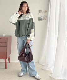 「Java」 長袖ブラウス X-LARGE オフホワイト レディースの画像6