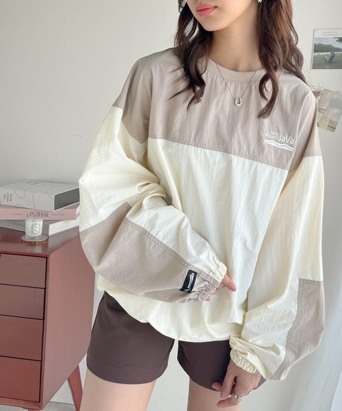 「Java」 長袖ブラウス X-LARGE オフホワイト レディースの画像8