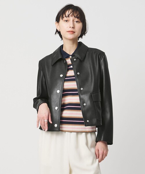 美品♡近年♡ユナイテッドアローズ ペプラムショートブルゾン ジップアップ 紺 SEKIのスタッフボイス｜ユナイテッドアローズ公式通販 - UNITED ARROWS