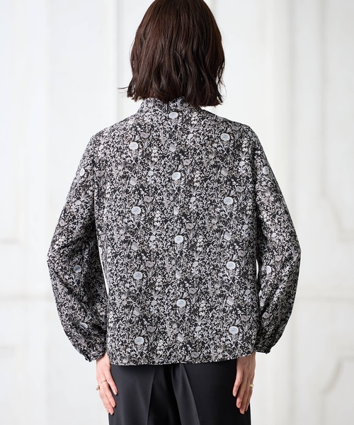 「A/C DESIGN BY ALPHA CUBIC」 長袖ブラウス 11号 ライトグレー レディース_画像6