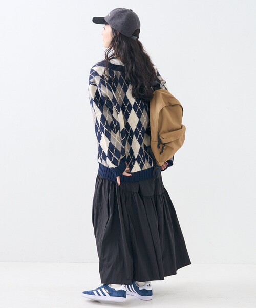 「FREAK'S STORE」 ニットカーディガン フリ- グリーン レディース_画像8