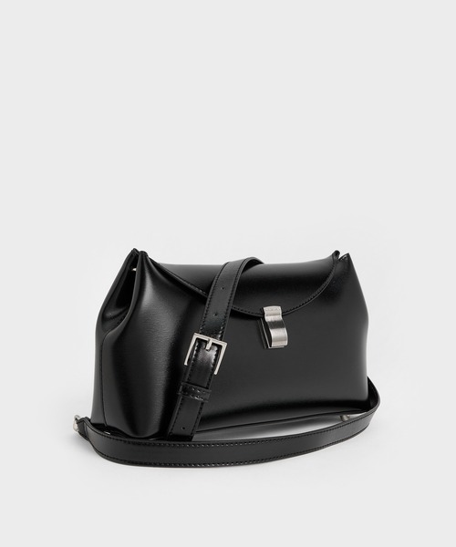 CHARLES & KEITH」 ハンドバッグ M バーガンディー レディース 【公式