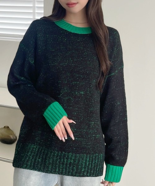 「A.D.C.L.」 長袖ニット M ピンク レディース_画像5