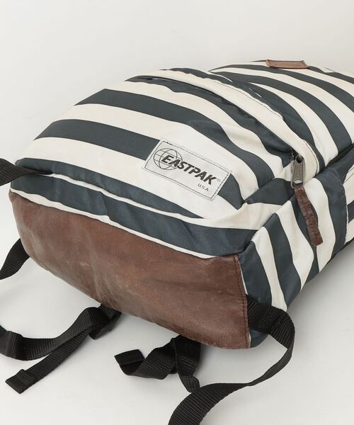 「EASTPAK」 ボーダー柄リュック - グリーン レディース_画像3