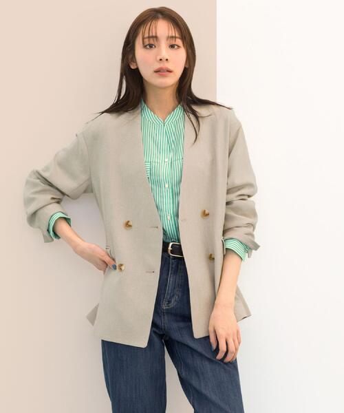grove（グローブ） ジャケット ノーカラージャケット 「貴島明日香さん