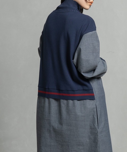 「MARECHAL TERRE」 長袖ワンピース MEDIUM カーキ レディースの画像