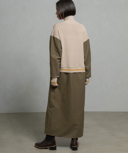「MARECHAL TERRE」 長袖ワンピース MEDIUM カーキ レディースの画像