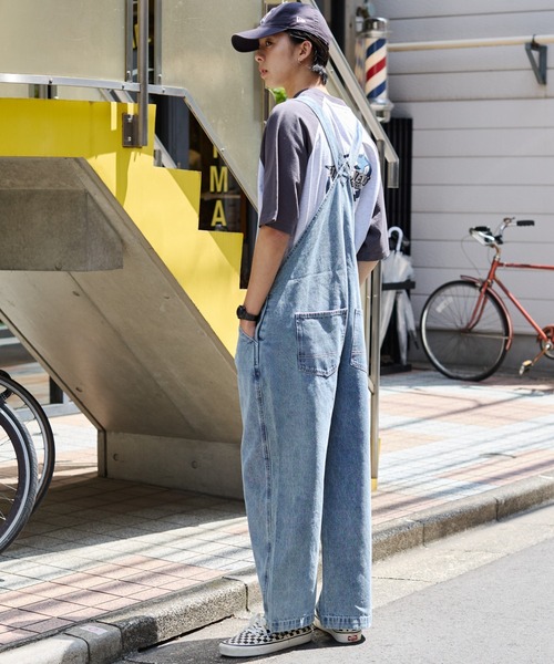 「WEGO」 オーバーオール SMALL スカイブルー メンズ_画像4