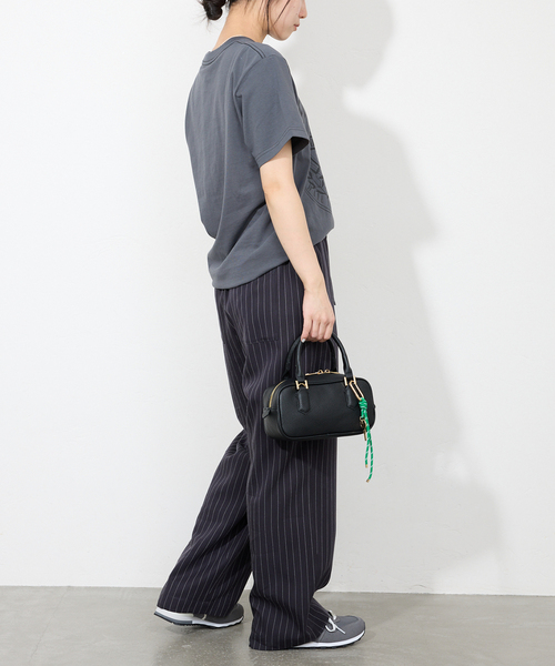 パンツ 「3サイズ展開/追加」フィブリルストライプリラックスパンツ レディースの画像