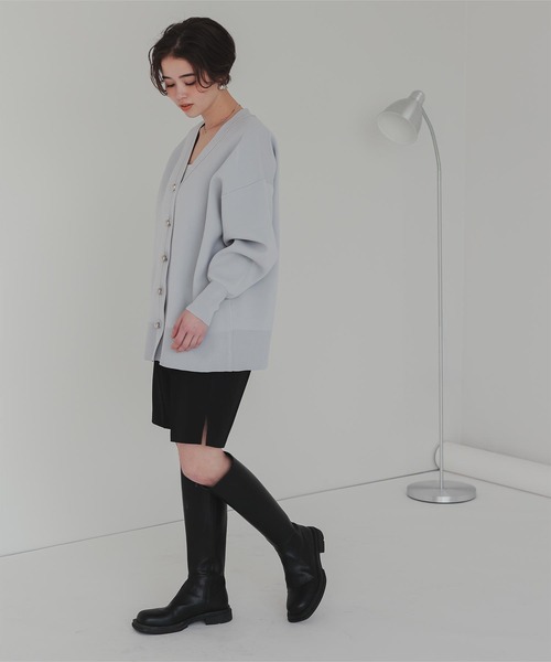 「titivate」 ニットカーディガン M ライトピンク レディース_画像3