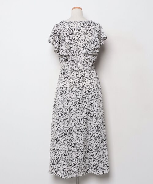 「MELROSE」 花柄ノースリーブワンピース M ホワイト レディース_画像2