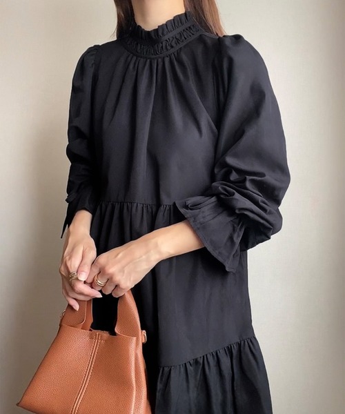 「FILLOU」 長袖ワンピース MEDIUM ライトグレー レディース_画像2