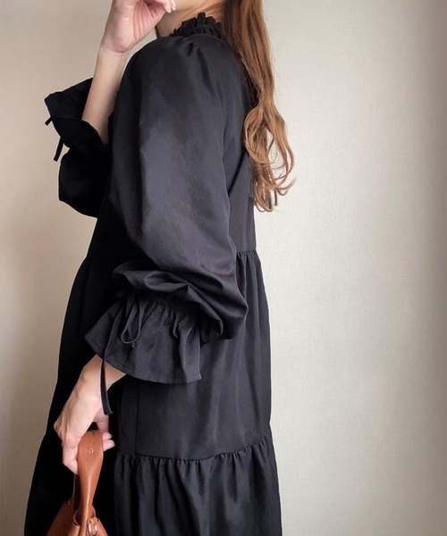 「FILLOU」 長袖ワンピース MEDIUM ライトグレー レディース_画像3