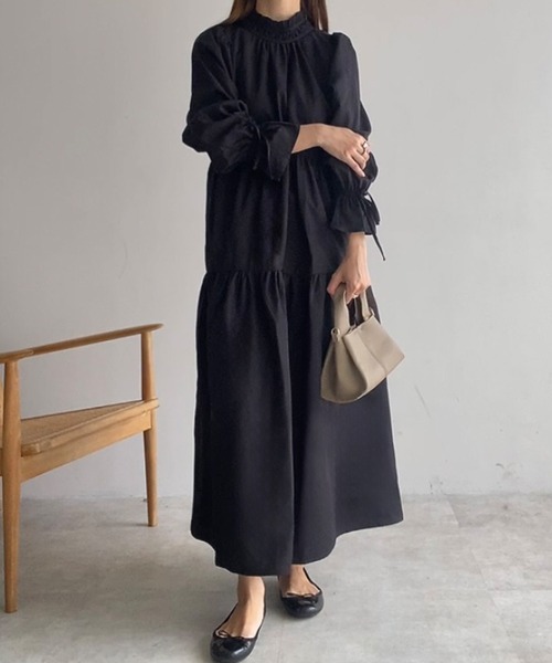 「FILLOU」 長袖ワンピース MEDIUM ライトグレー レディース_画像5