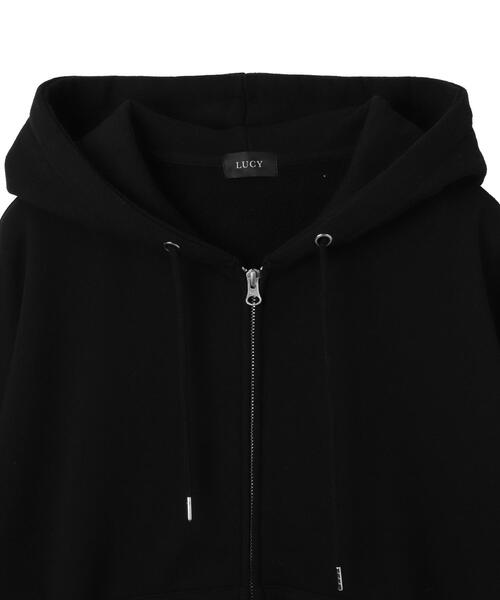 「LUCY」 ジップアップパーカー MEDIUM 杢グレー メンズ_画像3