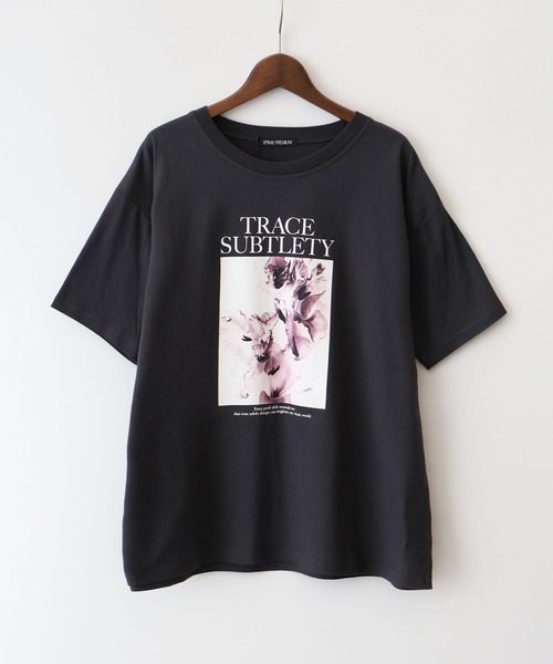 SpRay（スプレイ） tシャツ 半袖 汗染み防止花フォト Tシャツ