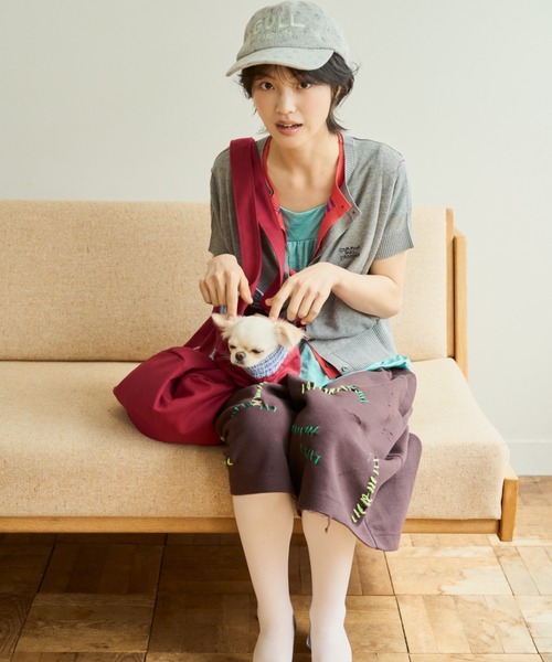 common gull products. カーディガン 2つで1つの半袖カーディガン、芽