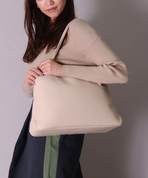 「Legato Largo」 トートバッグ ONE SIZE グレイッシュベージュ レディース_画像3