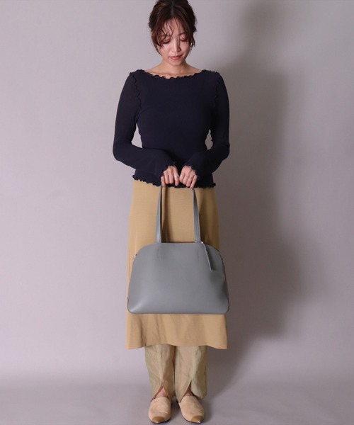 「Legato Largo」 トートバッグ ONE SIZE グレイッシュベージュ レディース_画像5