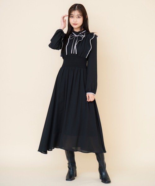 「REDYAZEL」 長袖ワンピース SMALL ネイビー レディース_画像2