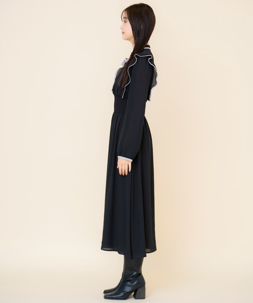 「REDYAZEL」 長袖ワンピース SMALL ネイビー レディース_画像3