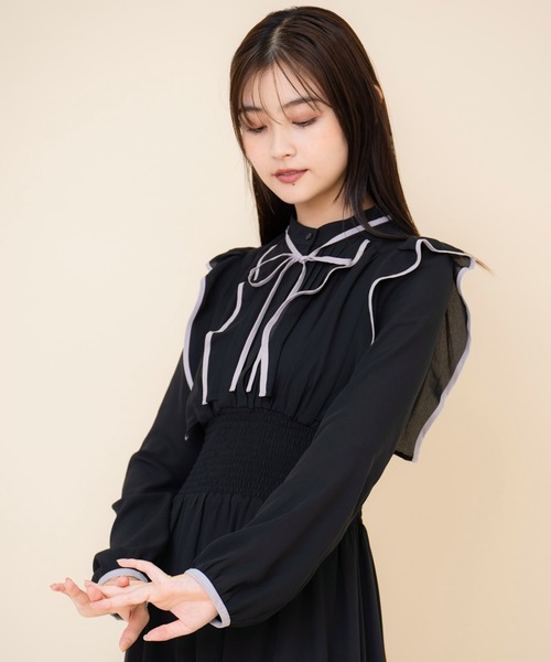 「REDYAZEL」 長袖ワンピース SMALL ネイビー レディース_画像5