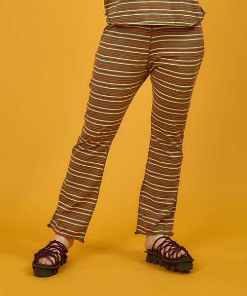 パンツ WALLA WALLA SPORT「ワラワラスポーツ」 - STRIPE FLARE PANT レディース メンズの画像