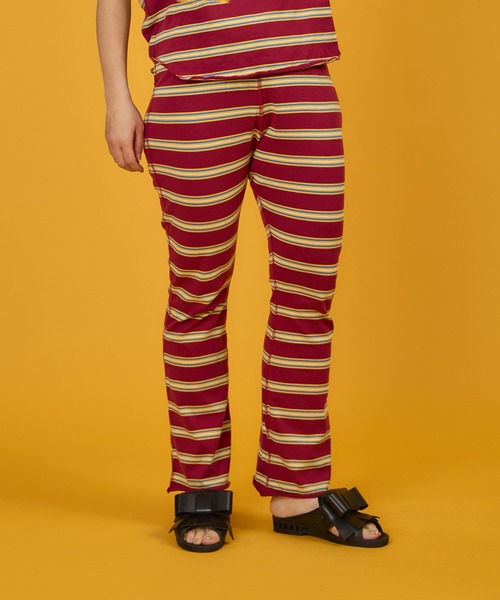 パンツ WALLA WALLA SPORT「ワラワラスポーツ」 - STRIPE FLARE PANT レディース メンズの画像
